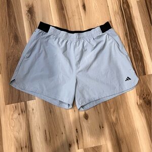 adidas Light Blue Running Shorts with Black Waistband 2XL